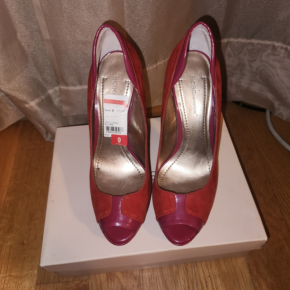 BCBGeneration Red and Pink Heels